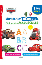 Disney - cars - mon cahier effaçable - j'écris les lettres majuscules  (3-6 ans)