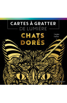 Cartes à gratter de lumière - chats dorés