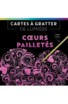 Cartes à gratter de lumière - coeurs pailletés