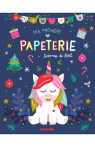 Ma première papeterie - licornes de noël