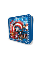 Marvel avengers - coffret métal disney - mon coffret héros - 1 livre de coloriage, 6 petits crayons, des stickers métallisés, des ta