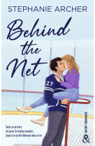 Behind the net