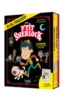 Coffret p'tit sherlock 2 romans + 1 guide détective