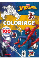 Marvel spider-man - coloriage avec plus de 100 stickers (spider-man et ghost-spider)