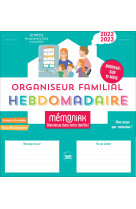 Organiseur familial mémoniak version hebdomadaire, calendrier 12 mois 1 page par semaine