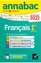 Annales du bac annabac 2022 français 1re générale