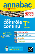 Annales du bac annabac 2022 tout le contrôle continu tle