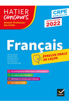 Français - crpe 2022 - epreuve orale d'admission