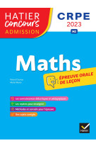 Mathématiques - crpe 2023 - epreuve orale d'admission