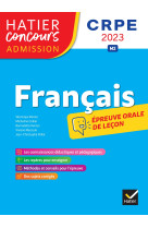 Français - crpe 2023 - epreuve orale d'admission