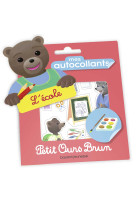 Mes autocollants petit ours brun - l'école