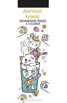 Animaux kawaii - 50 marque-pages à colorier