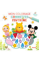 Disney baby - mon coloriage gommettes en feutrine (raiponce, winnie, mickey)