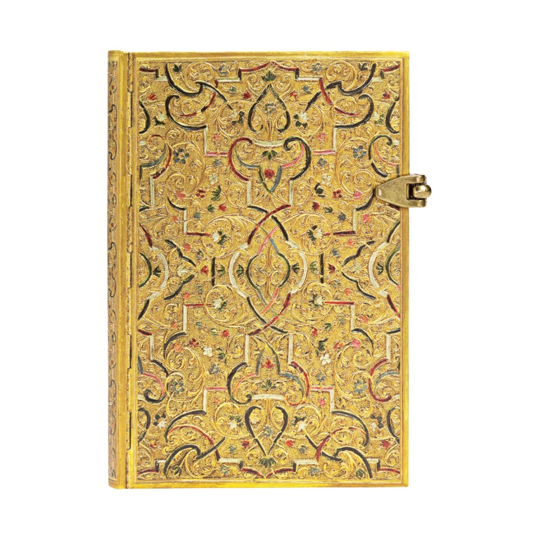 CARNET A COUVERTURE RIGIDE MARQUETERIE D-OR - MINI - LIGNE - 208 P. - XXX - PAPERBLANKS