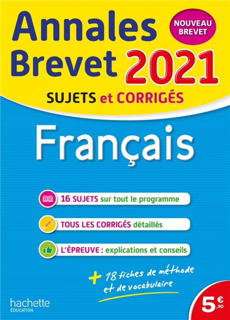 ANNALES BREVET 2021 FRANCAIS - REAUTE/LASKAR - HACHETTE