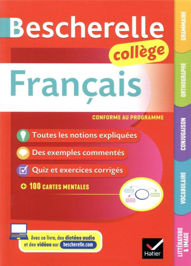 BESCHERELLE FRANCAIS COLLEGE (6E, 5E, 4E, 3E) - GRAMMAIRE, ORTHOGRAPHE, CONJUGAISON, VOCABULAIRE, LI - BORTOLUSSI/GROUFFAL - HATIER SCOLAIRE