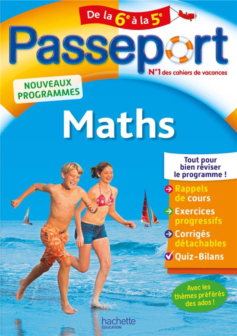 PASSEPORT - MATHS DE LA 6E A LA 5E - CAHIER DE VACANCES 2021 - ROUSSEAU PHILIPPE - HACHETTE