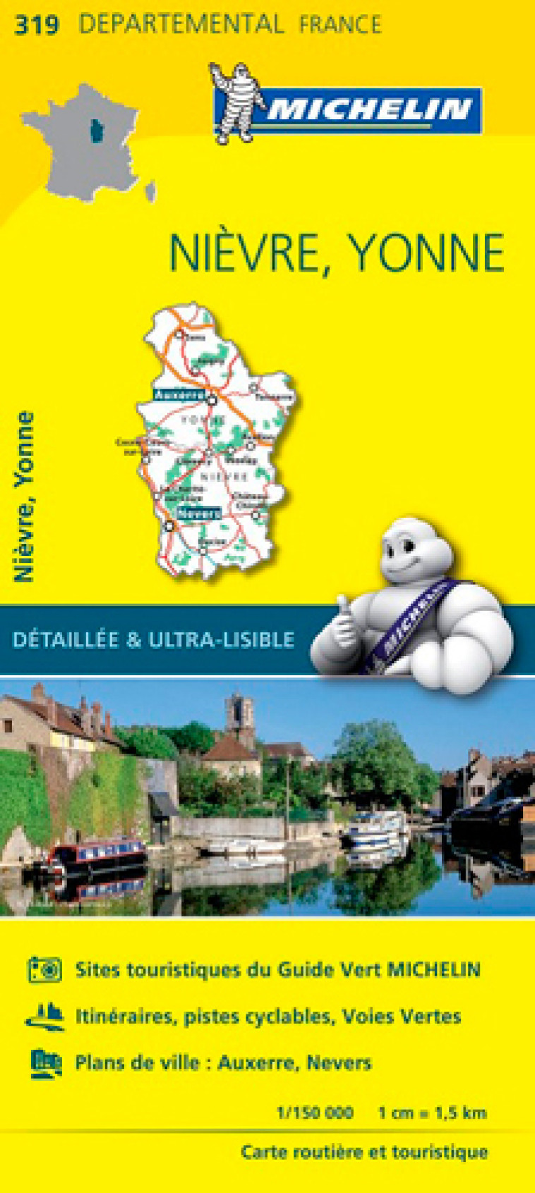 CARTE DEPARTEMENTALE FRANCE - CARTE DEPARTEMENTALE NIEVRE, YONNE - XXX - MICHELIN