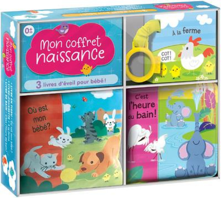 MON COFFRET NAISSANCE - 3 LIVRES D-EVEIL POUR BEBE - GUION/DELPORTE - CRACKBOOM