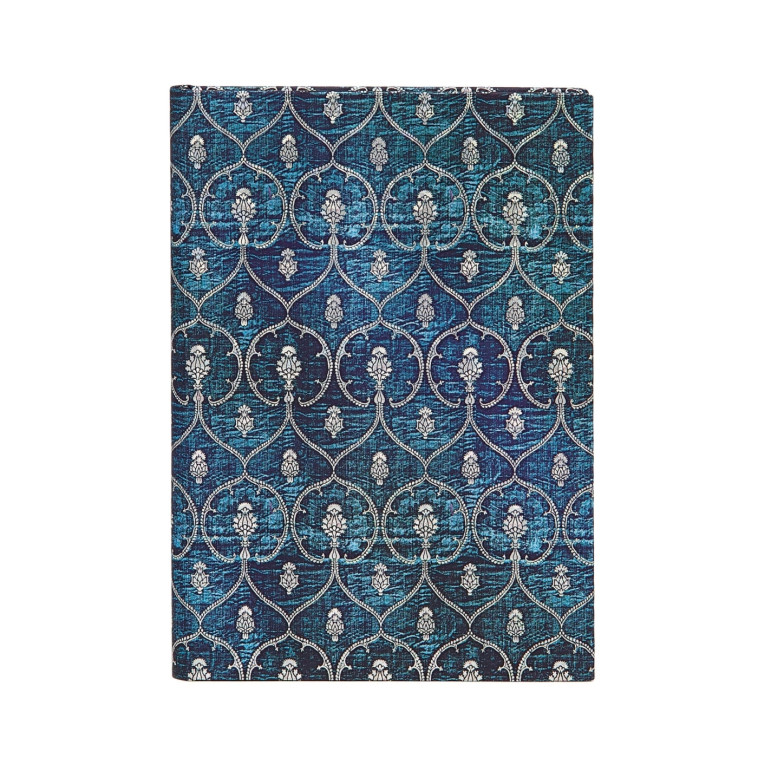 CARNET A COUVERTURE RIGIDE VELOURS BLEU - MIDI - NON LIGNE - 144 P. - XXX - PAPERBLANKS