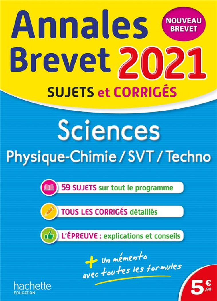 ANNALES BREVET 2021 SCIENCES - DESSAINT/GORILLOT - HACHETTE