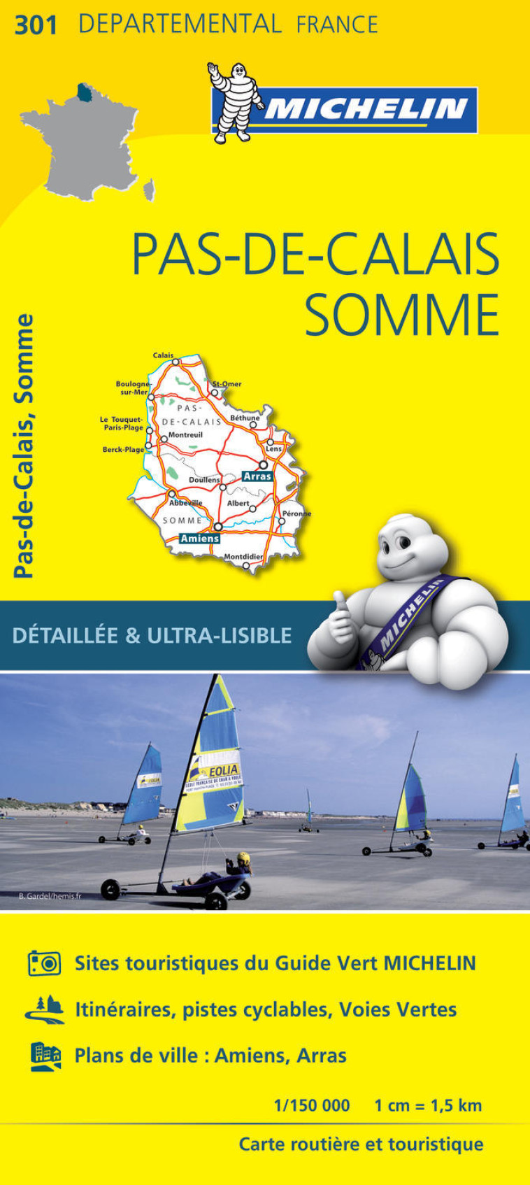 CARTE DEPARTEMENTALE PAS-DE-CALAIS, SOMME - XXX - MICHELIN