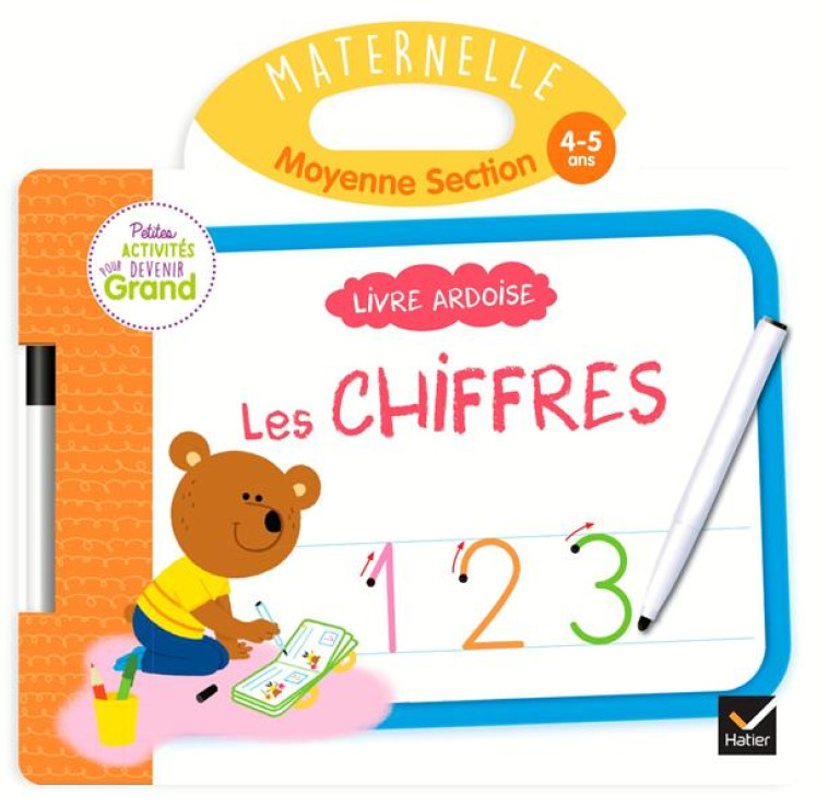 LIVRE ARDOISE - LES CHIFFRES MS - MORNET/MOREY - HATIER SCOLAIRE