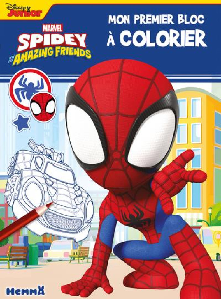 MARVEL SPIDEY AND HIS AMAZING FRIENDS - MON PREMIER BLOC A COLORIER - COLLECTIF - HEMMA