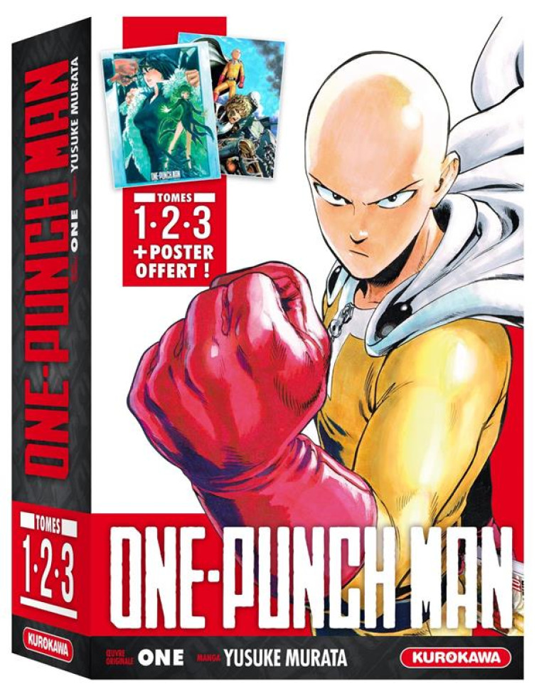 COFFRET ONE-PUNCH MAN - TOMES 1 A 3 + POSTER - ONE/MURATA - 48H BD