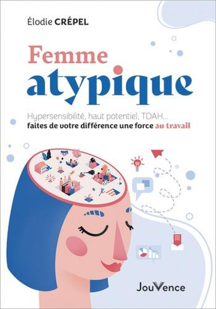 FEMME ATYPIQUE - HYPERSENSIBILITE, HAUT POTENTIEL, TDAH... FAITES DE VOTRE DIFFERENCE UNE FORCE AU T - CREPEL ELODIE - JOUVENCE