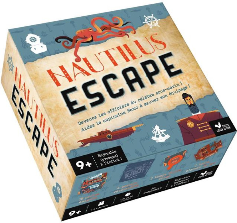 NAUTILUS ESCAPE - BOITE AVEC CARTES ET ACCESSOIRES - HERVIEUX/MERLAUT - NC