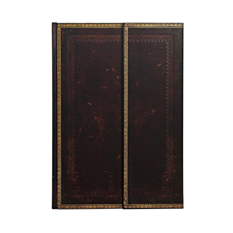 CARNET A COUVERTURE RIGIDE NOIR MAROCAIN - GRAND - NON LIGNE - 128 P. - XXX - PAPERBLANKS