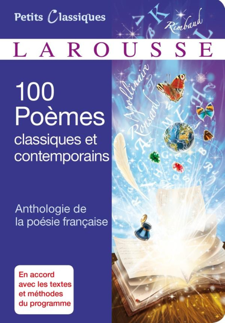 100 POEMES CLASSIQUES ET CONTEMPORAINS -ANT HOLOGIE DE LA POESIE FRANCAISE - XXX - LAROUSSE