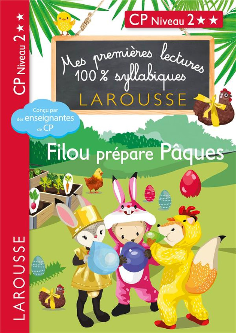 PREMIERES LECTURES SYLLABIQUES - FILOU PREPARE PAQUES - LEVALLOIS/HEFFNER - LAROUSSE