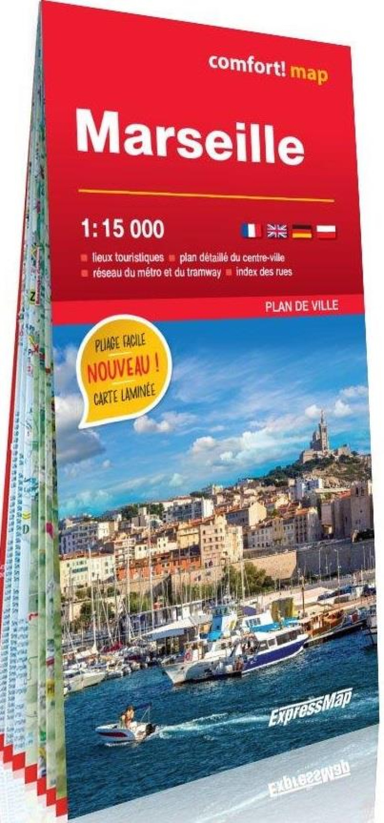 MARSEILLE 1/15.000 (CARTE GRAND FORMAT LAMINEE, PLAN DE VILLE) - XXX - NC