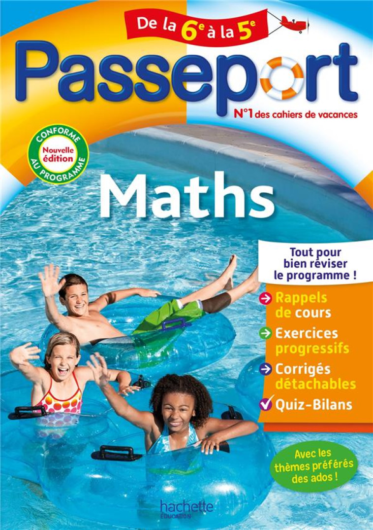 PASSEPORT MATHS DE LA 6E A LA 5E - ROUSSEAU PHILIPPE - HACHETTE