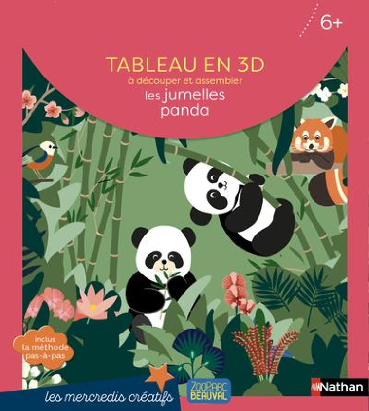 BEAUVAL POCHETTE TABLEAU EN 3D: LES JUMELLES PANDA - BOURGON MATHILDE - NC