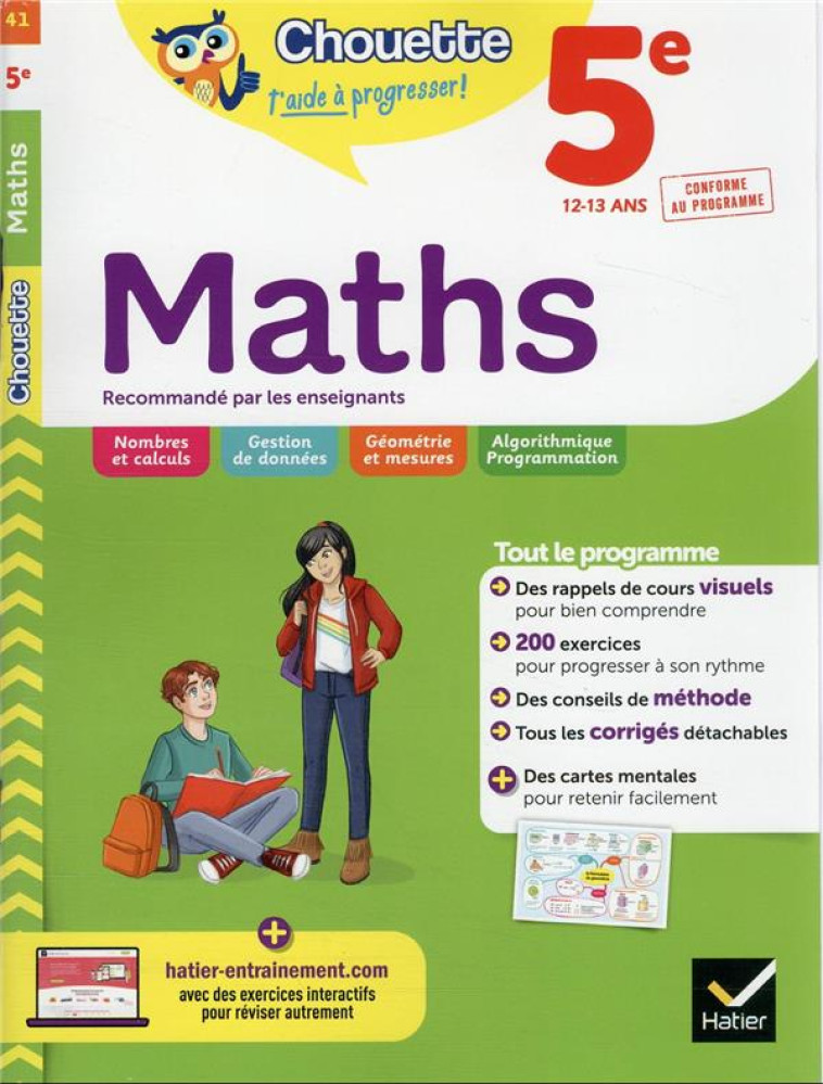 MATHS 5E - CAHIER DE REVISION ET D'ENTRAINEMENT - BONNEFOND/DAVIAUD - HATIER SCOLAIRE