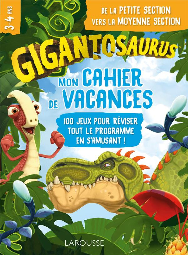 MON CAHIER DE VACANCES GIGANTOSAURUS PS-MS - COLLECTIF - LAROUSSE