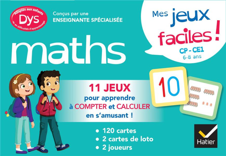 MES JEUX DE MATHS FACILE ! DYS (CP-CE1) - BARGE/TESSIER - HATIER SCOLAIRE