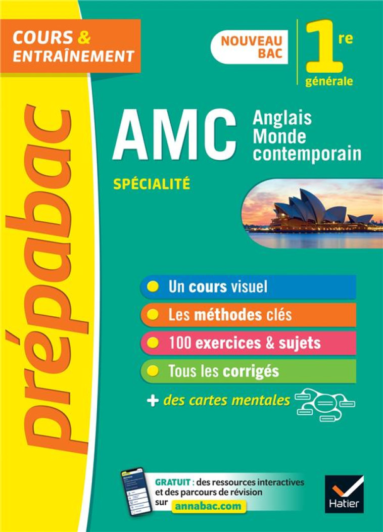 PREPABAC AMC (ANGLAIS MONDE CONTEMPORAIN) 1RE GENERALE (SPECIALITE) - NOUVEAU PROGRAMME DE PREMIERE - BITAILLOU/CHARLES - HATIER SCOLAIRE