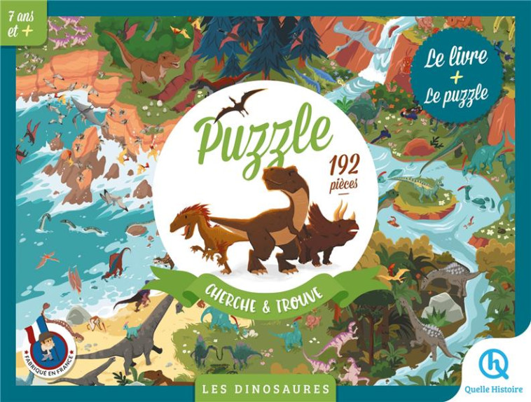 PUZZLE CHERCHE ET TROUVE - LES DINOSAURES - XXX - QUELLE HISTOIRE