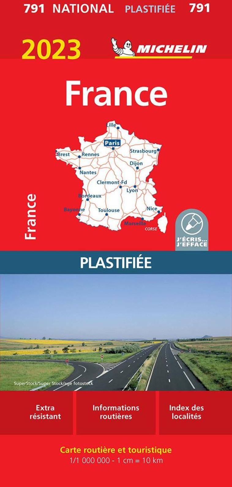 CARTE FRANCE 2023 PLASTIFIEE MICHELIN - XXX - MICHELIN