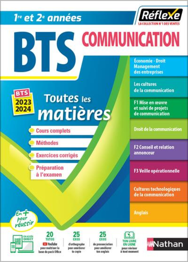 TOUTES LES MATIERES REFLEXE - BTS COMMUNICATION N 16 - 2023 - AITAMMAR/ANTZAK/MALO - CLE INTERNAT