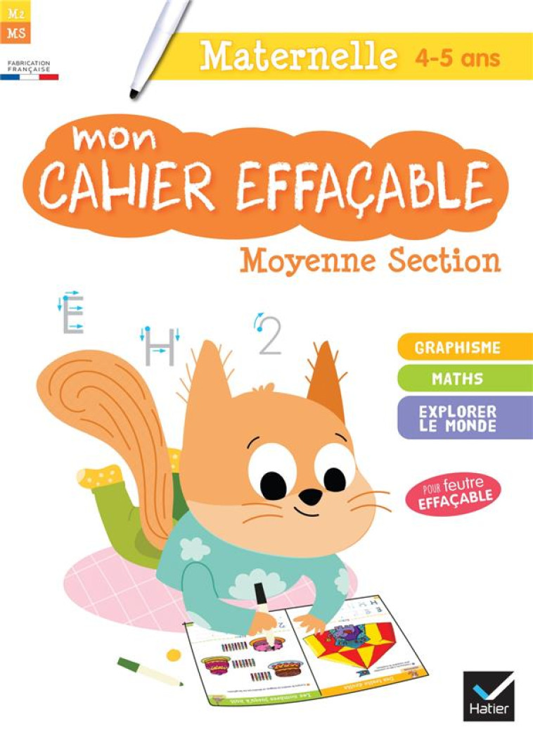 MON CAHIER EFFACABLE MOYENNE SECTION - COHEN/ROULLIER - HATIER SCOLAIRE