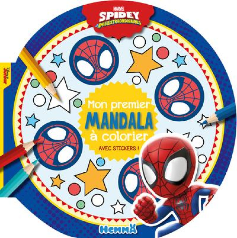 MARVEL SPIDEY ET SES AMIS EXTRAORDINAIRES - MON PREMIER MANDALA A COLORIER - AVEC STICKERS ! - COLLECTIF - HEMMA