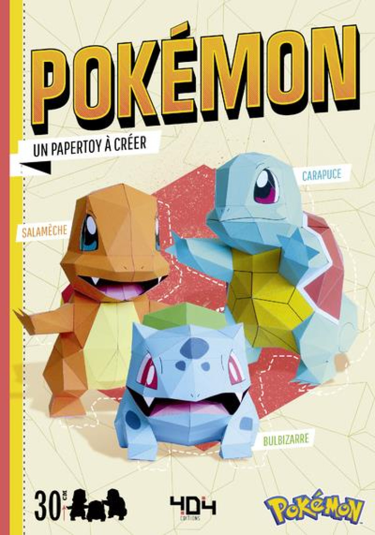 PAPERTOY POKEMON STARTERS : BULBIZARRE, CARAPUCE ET SALAMECHE - TOUGUI - NC