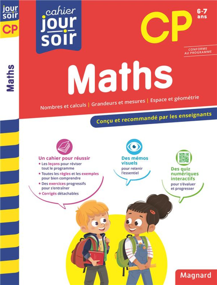 MATHS CP - CAHIER JOUR SOIR - CONCU ET RECOMMANDE PAR LES ENSEIGNANTS - SEMENADISSE BERNARD - MAGNARD