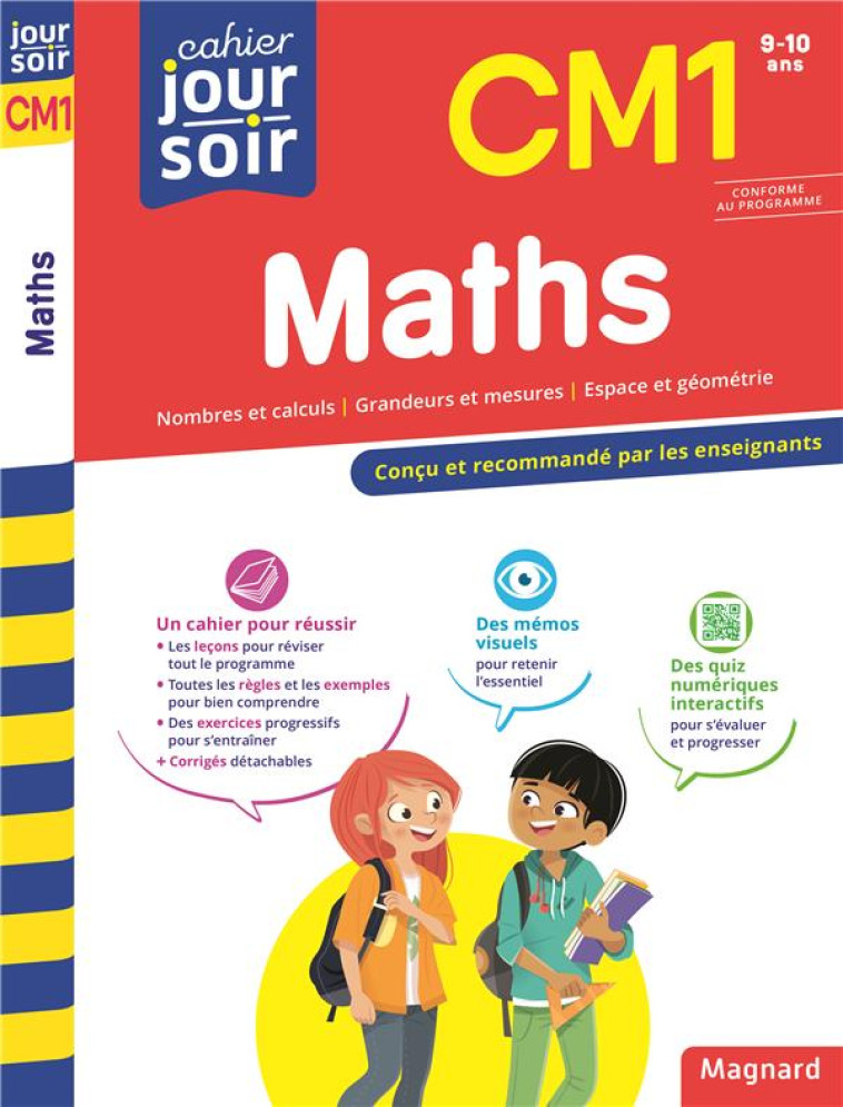 MATHS CM1 - CAHIER JOUR SOIR - CONCU ET RECOMMANDE PAR LES ENSEIGNANTS - SEMENADISSE BERNARD - MAGNARD