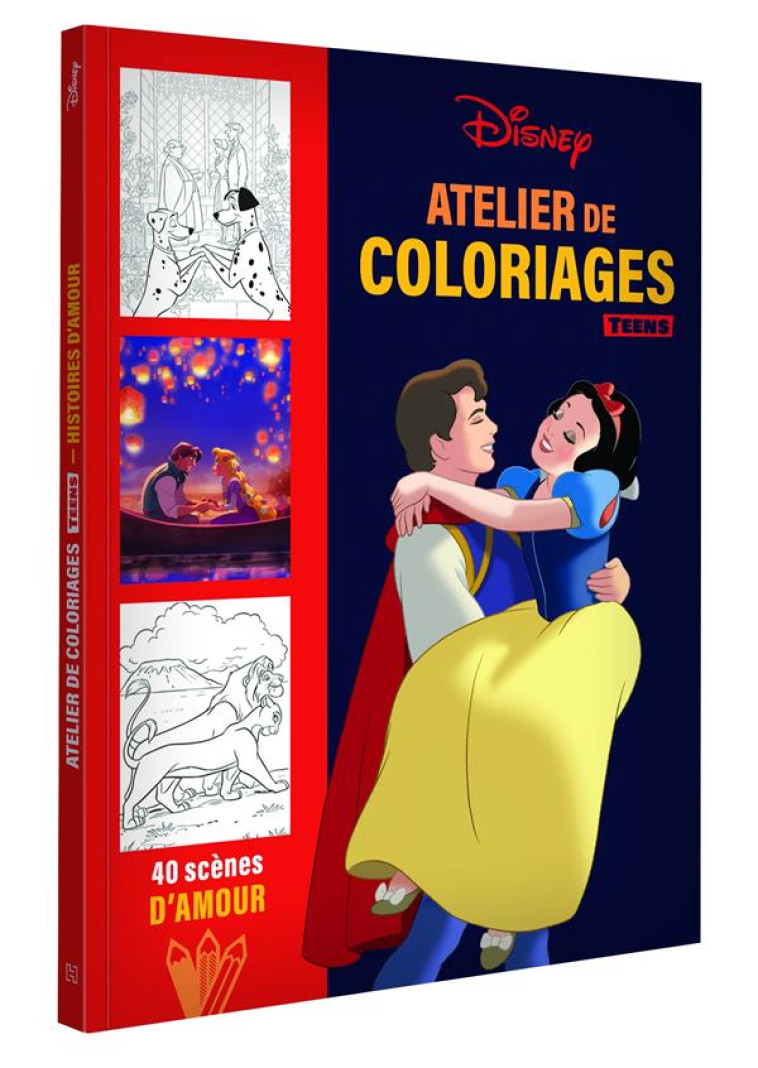 DISNEY - ATELIER DE COLORIAGES TEENS - HISTOIRES D'AMOUR - XXX - HACHETTE